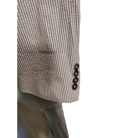 Mens navy blue LINEA UOMO blazer 2 pieces sport suit coat wool two 34W 30L - Picture 16 of 16